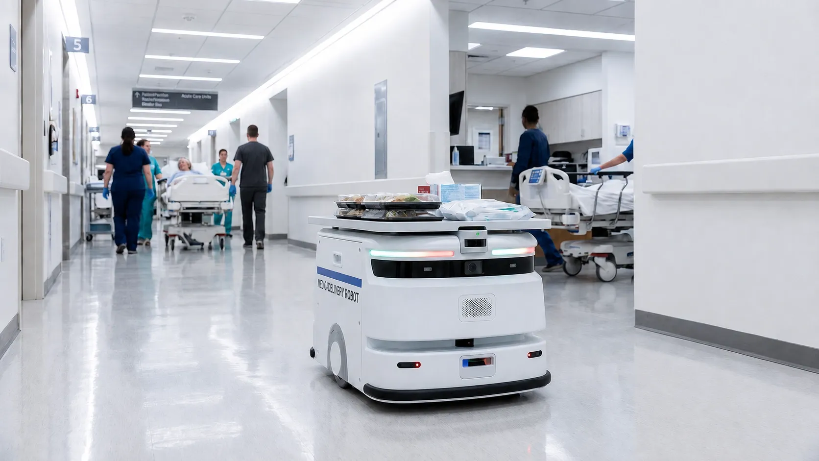 Hospital logistics and disinfection robots