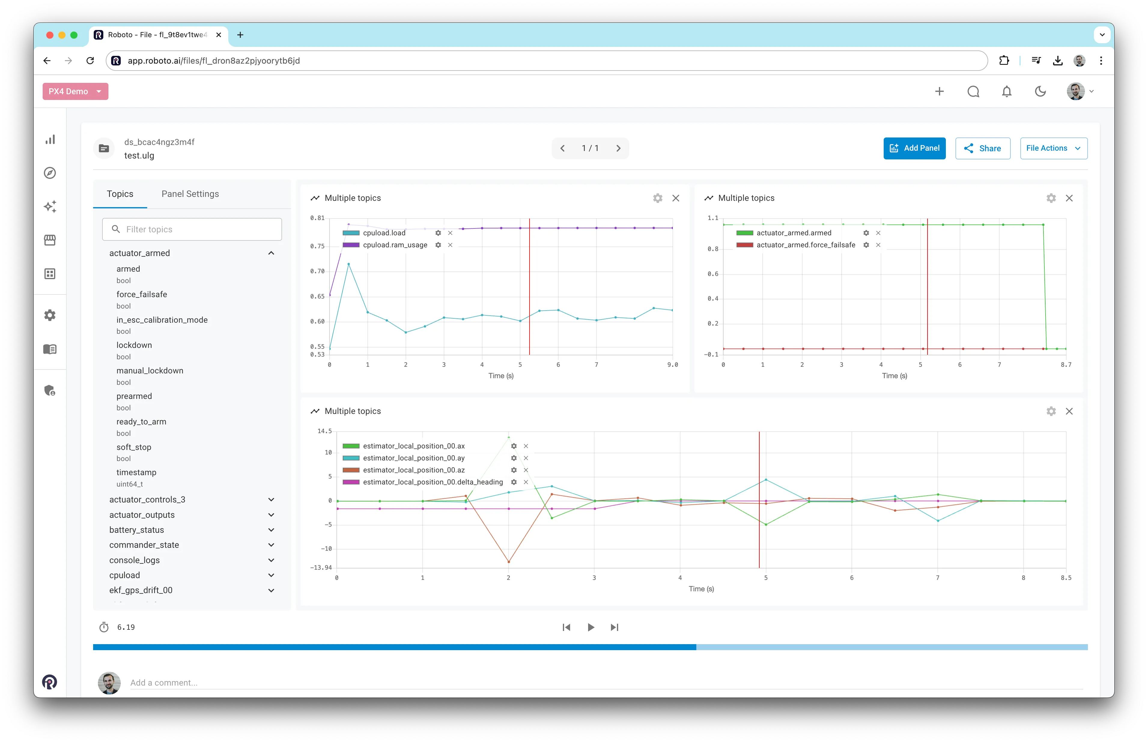 Plot ULog data