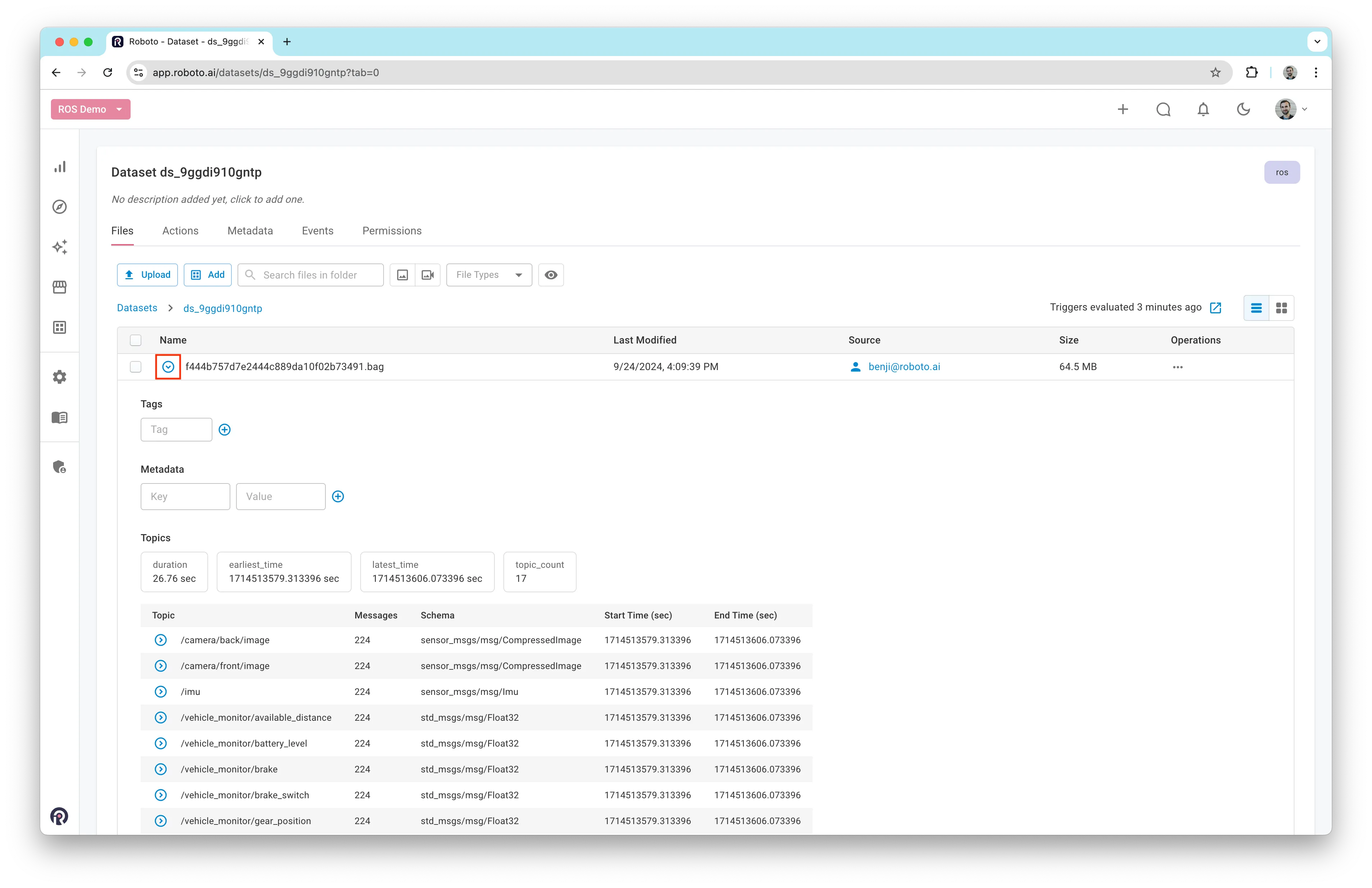 File metadata